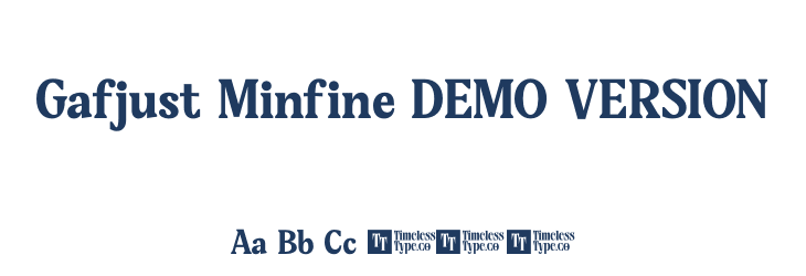 Gafjust Minfine DEMO VERSION Font Preview