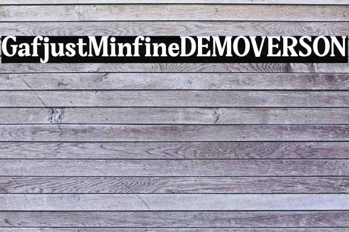 Gafjust Minfine DEMO VERSION Example 3
