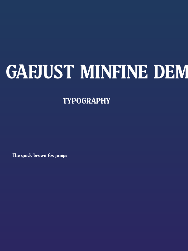 Gafjust Minfine DEMO VERSION Poster