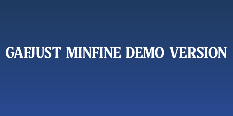 Gafjust Minfine DEMO VERSION Social Header