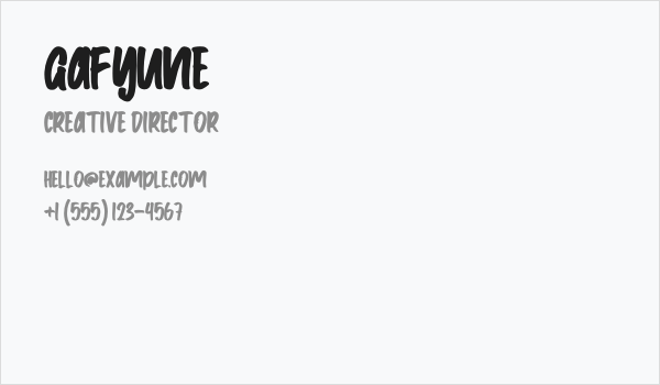 Gafyune Business Card