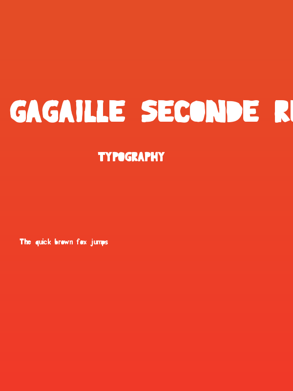 Gagaille seconde Regular Poster
