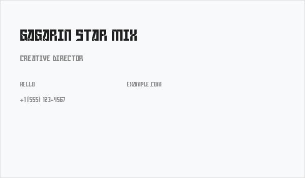Gagarin Star Mix Business Card