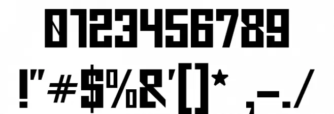 Gagarin Font OTHER CHARS