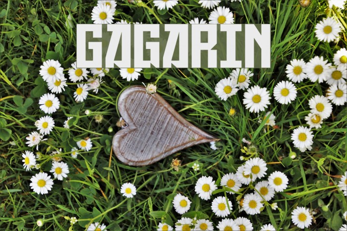 Gagarin Font examples