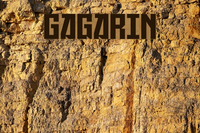 Gagarin Font examples