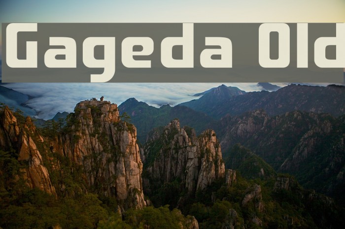 Gageda Old Font examples