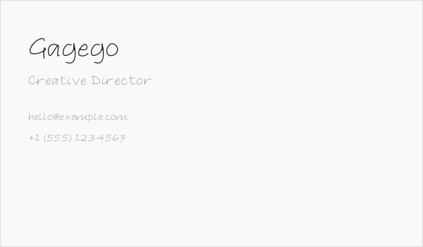 Gagego Business Card