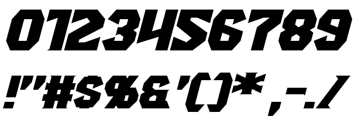 Gaiking Extended Italic Font OTHER CHARS
