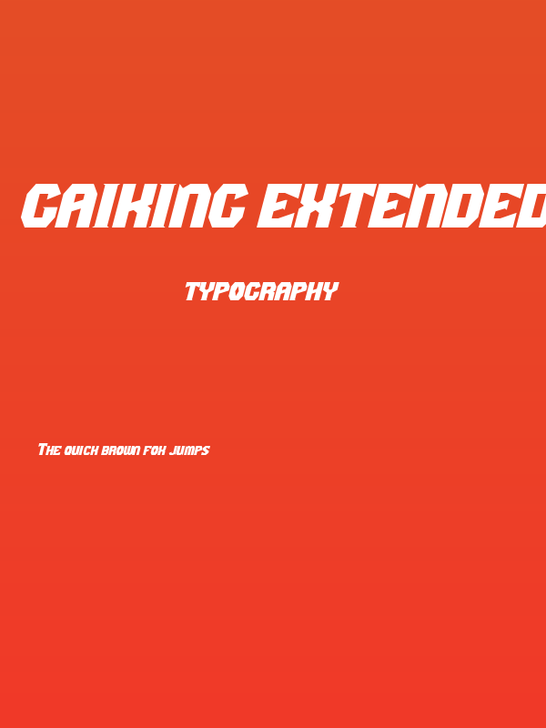 Gaiking Extended Italic Poster