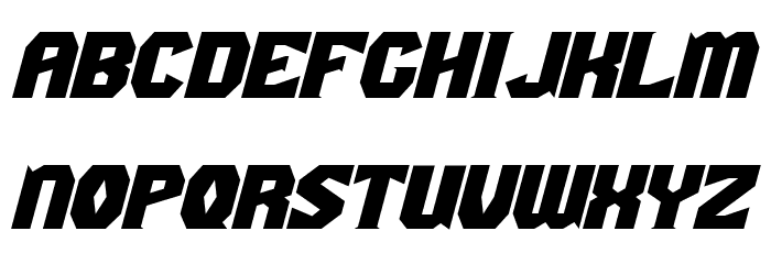 Gaiking Extended Italic Font LOWERCASE