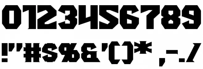 Gaiking Extended Font OTHER CHARS