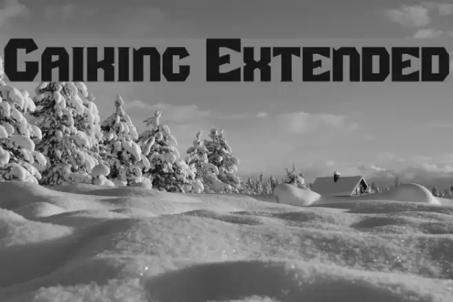 Gaiking Extended Font examples
