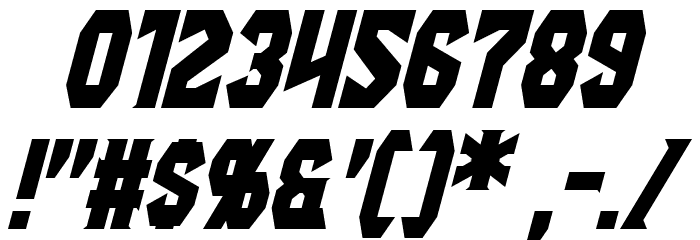 Gaiking Italic Font OTHER CHARS