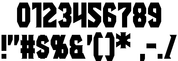 Gaiking Font OTHER CHARS