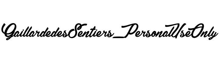 Gaillarde des Sentiers_PersonalUseOnly  font caratteri gratis