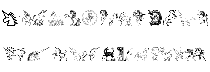 Gails Unicorn Font LOWERCASE