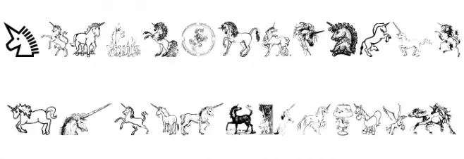 Gails Unicorn Font LOWERCASE