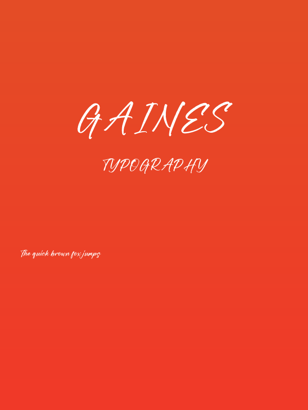 Gaines Poster