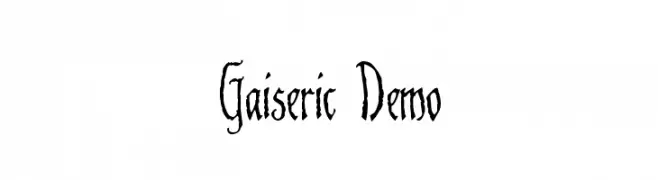 Gaiseric Demo  フリーフォントのダウンロード