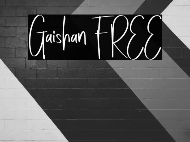 Gaishan FREE Font examples