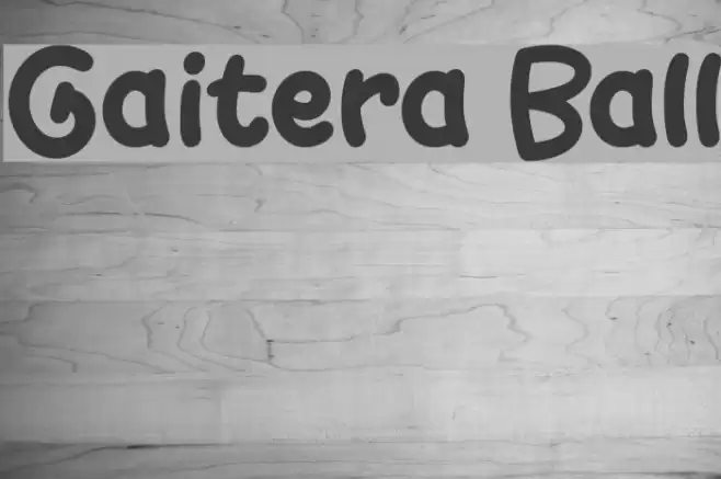 Gaitera Ball Font examples