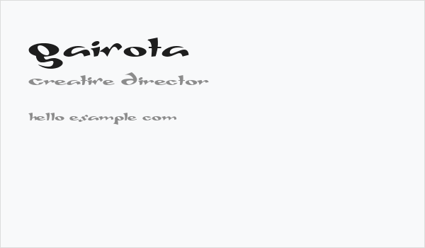 Gaivota Business Card