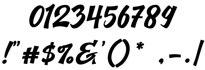 Gak Tahu Шрифта ДРУГИЕ символов