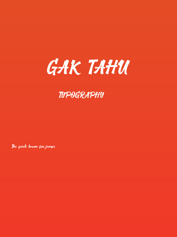 Gak Tahu Poster