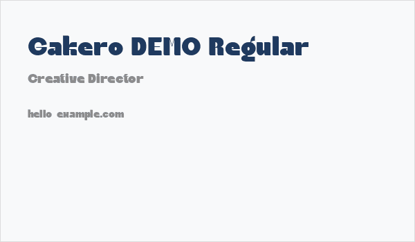 Gakero DEMO Regular Business Card