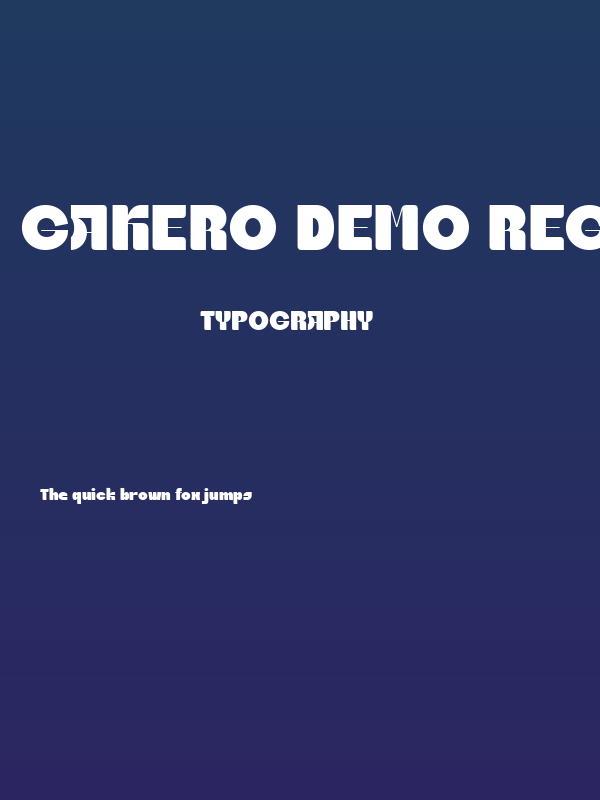 Gakero DEMO Regular Poster