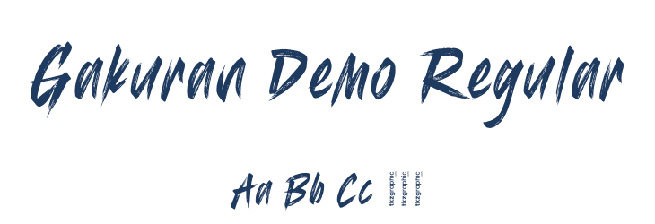Gakuran Demo Regular Font Preview