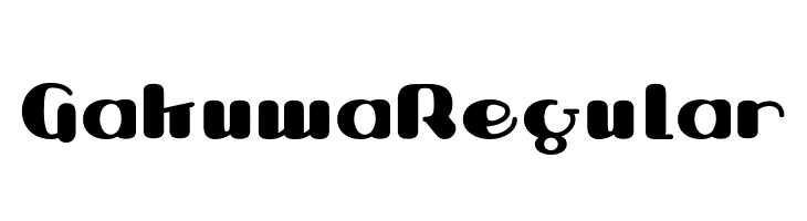 Gakuwa Regular  免费字体下载