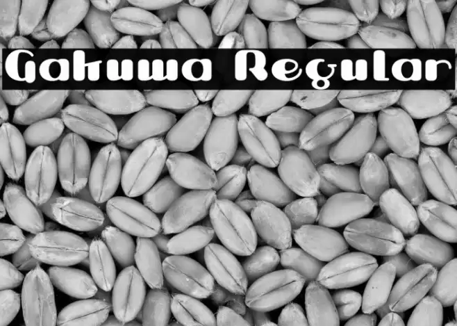 Gakuwa Regular Font examples
