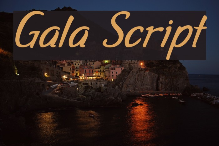 Gala Script Font examples