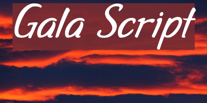 Gala Script Font examples