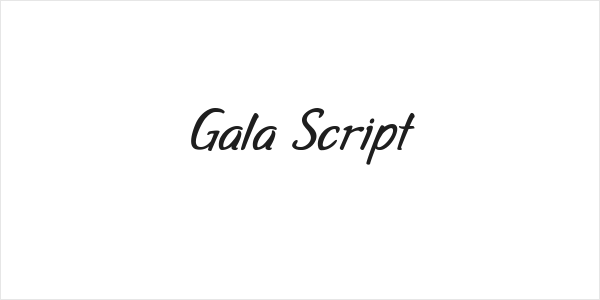 Gala Script Logo
