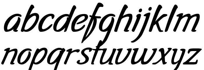 Gala Script Font LOWERCASE