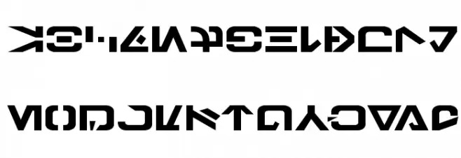 Galactic Basic Schriftart Kleinbuchstaben