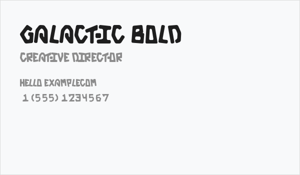Galactic Bold Business Card