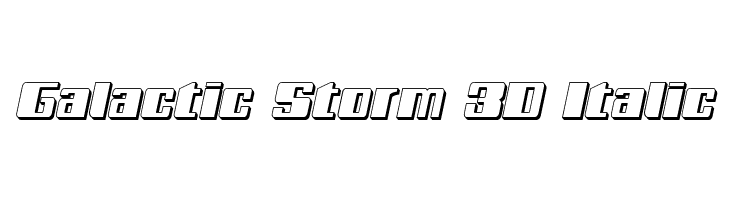 Galactic Storm 3D Italic Font