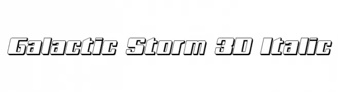 Galactic Storm 3D Italic 