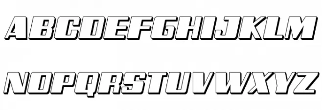 Galactic Storm 3D Italic Fonte MAIÚSCULAS