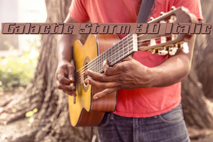 Galactic Storm 3D Italic Font examples