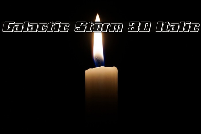 Galactic Storm 3D Italic Font examples