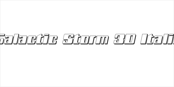 Galactic Storm 3D Italic Logo