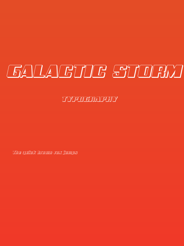 Galactic Storm 3D Italic Poster