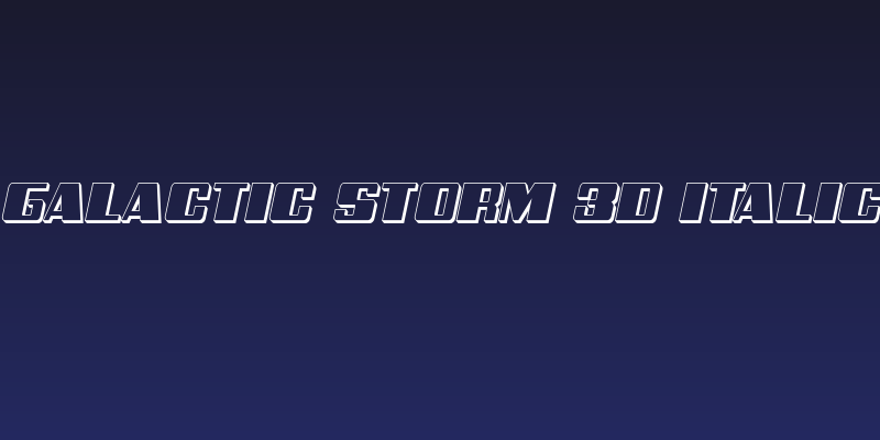 Galactic Storm 3D Italic Social Header
