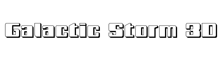Galactic Storm 3D Font