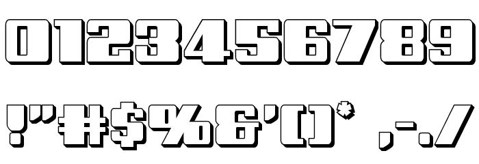 Galactic Storm 3D Font OTHER CHARS
